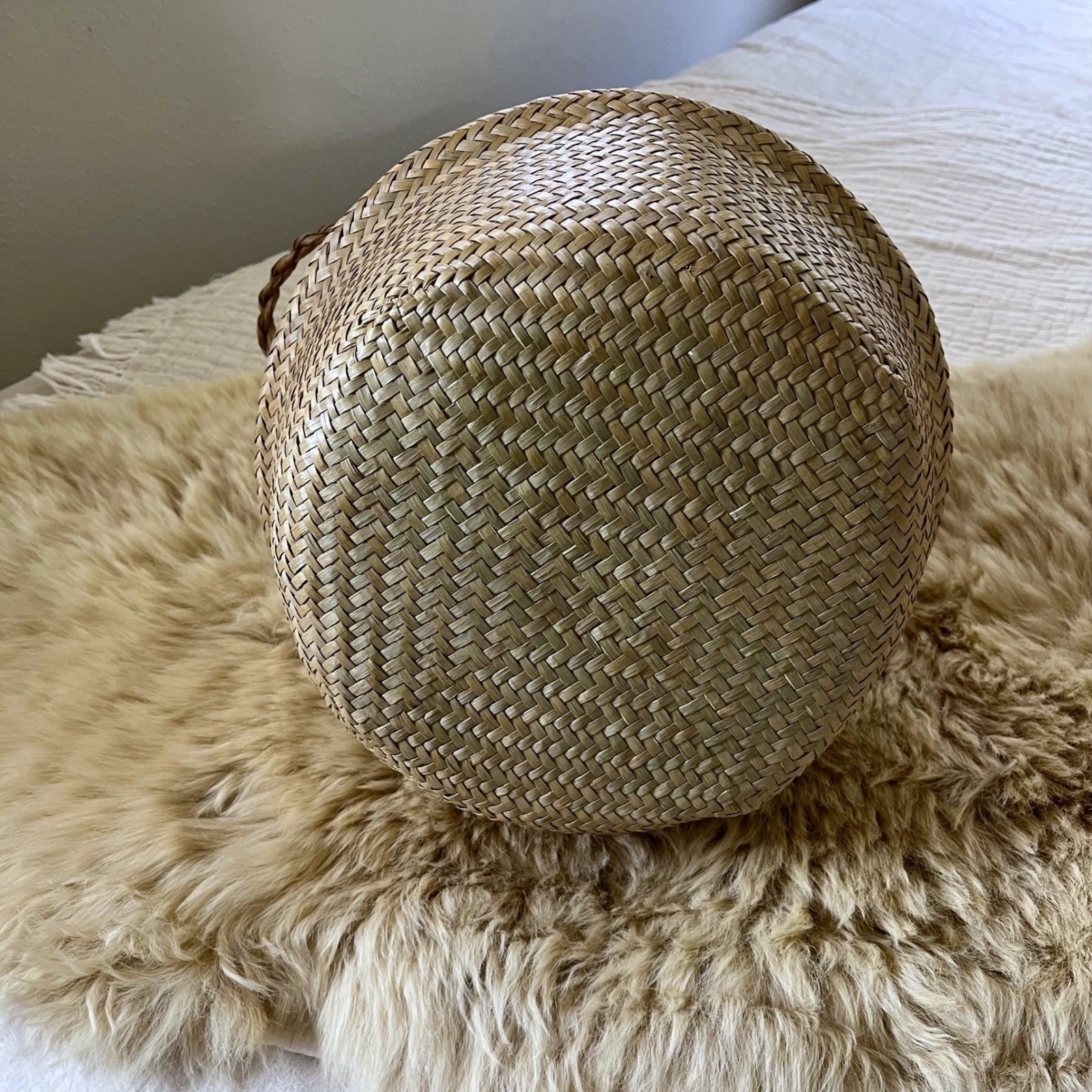 Vintage Woven Market Basket