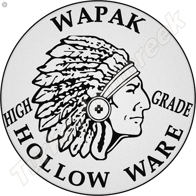 Wapak Hollow Ware Cast Iron 11.75″ Round Metal Sign
