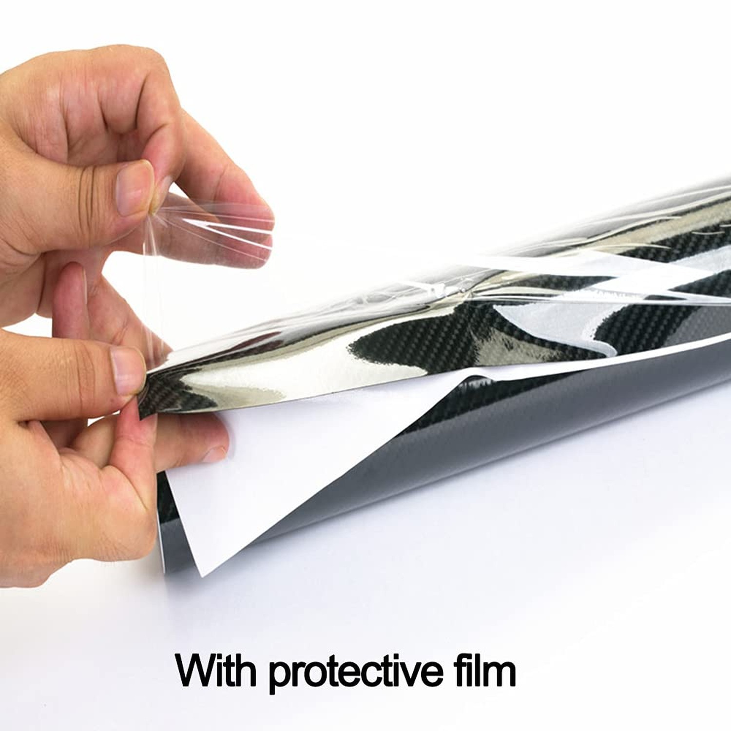 LZLRUN 7D Carbon Fiber High Gloss Vinyl Wrap Sticker with Air Realease Bubble…