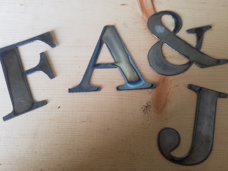 8″ Tall Metal Letters A-Z and Numbers 0-9 FREE SHIPPING