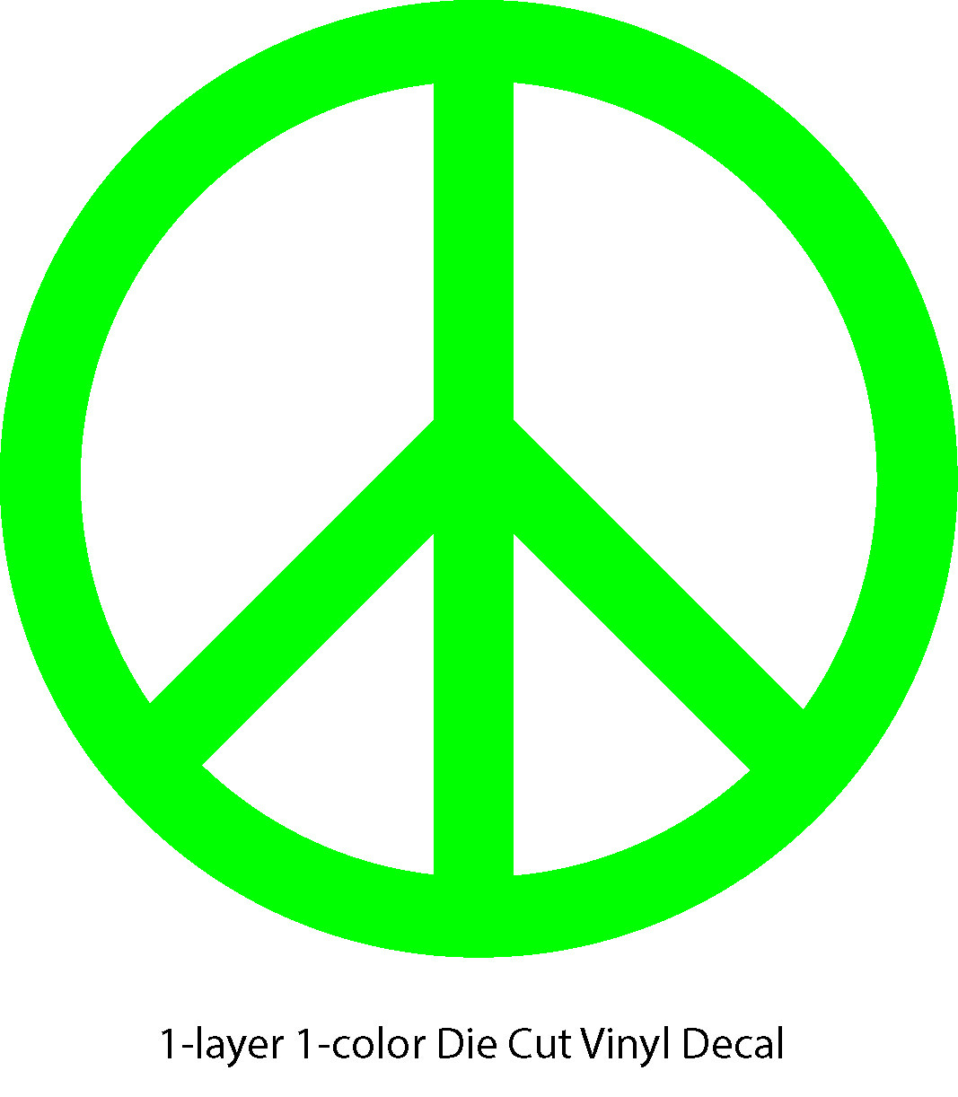 2″ – 24″ Peace Sign Die Cut Vinyl Decal Sticker – Made in USA Same Day Shipping