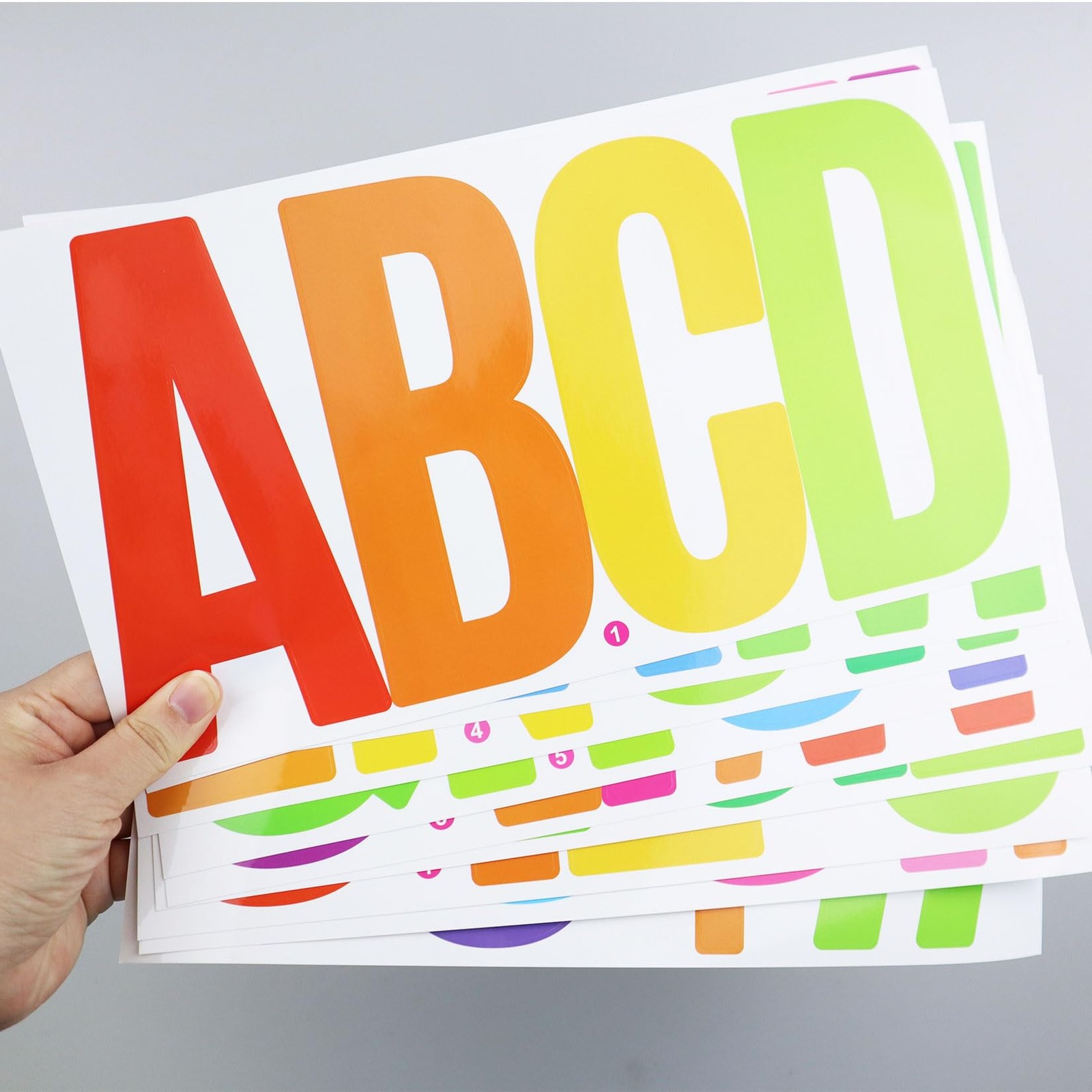 20 Sheets 6 Inch Letter Number Stickers, Self Adhesive Vinyl Capital Alphabet…