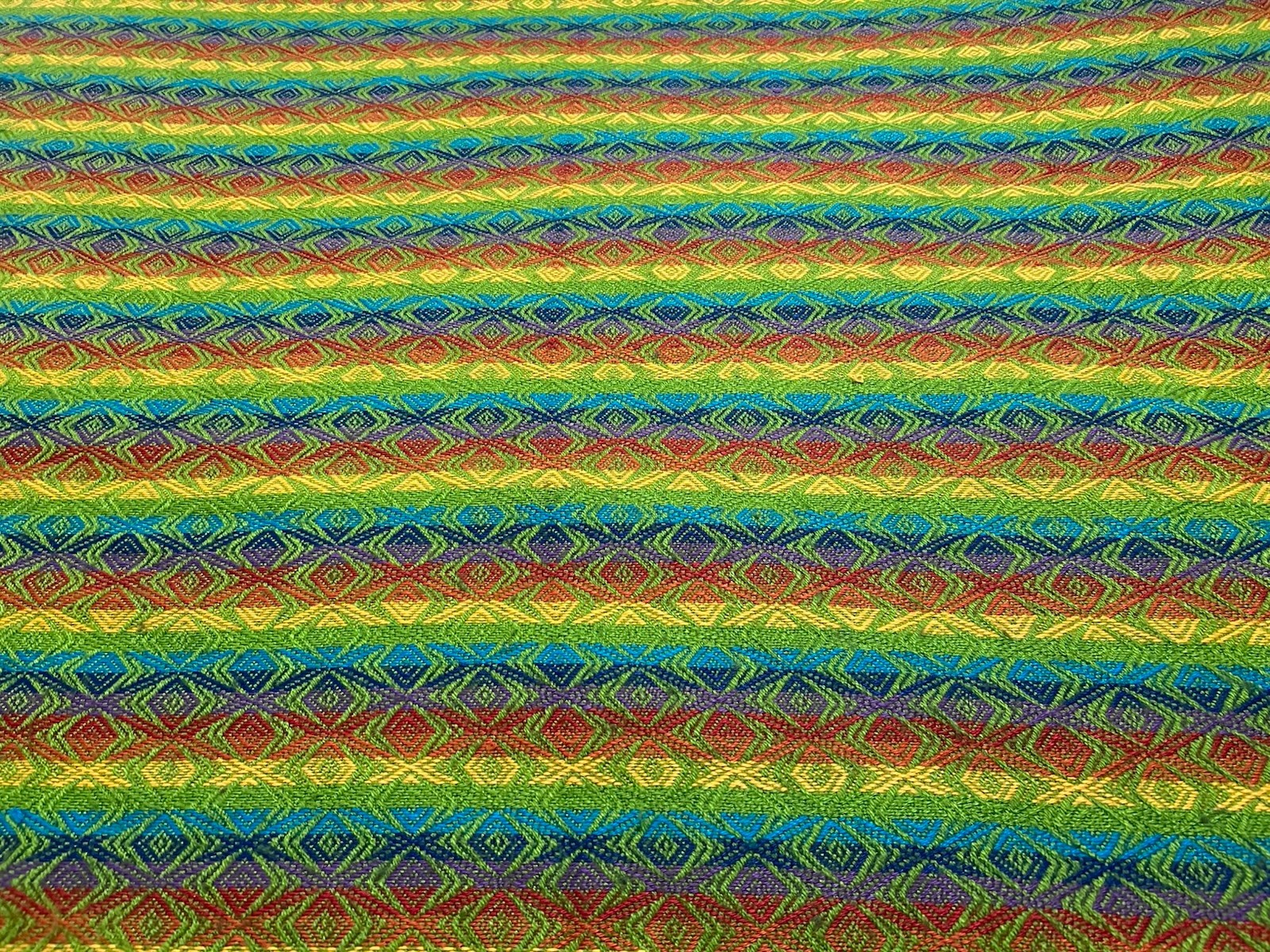 NEW Peruvian Alpaca Wool Blanket Throw Warm Colorful Rainbow Green Ultra-Soft