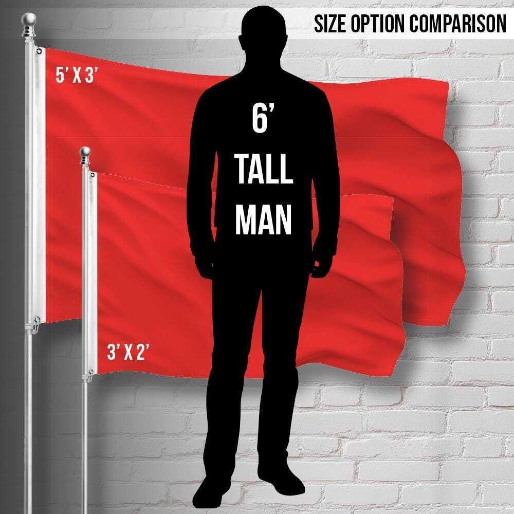 Custom Double-Sided Pole Flag – Personalized IndoorOutdoor Decor 3×2 5×3 Sizes