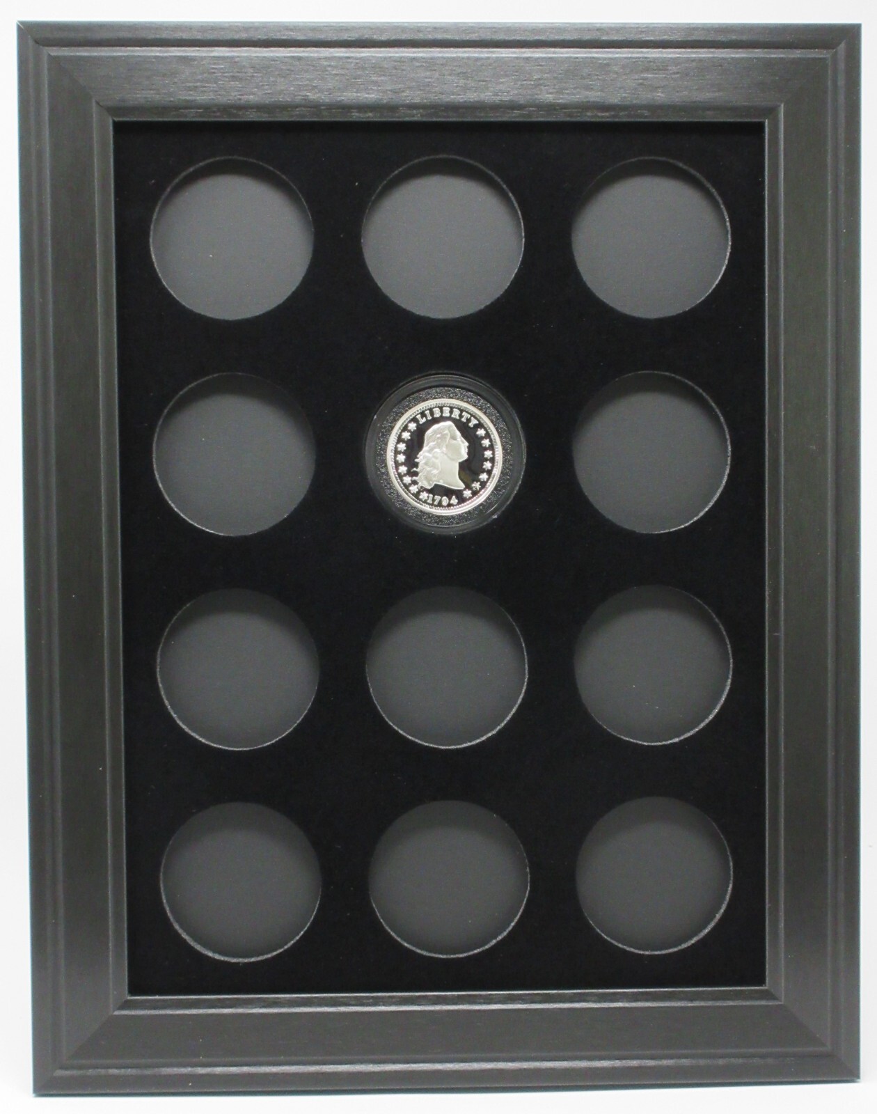1 OZ. SILVER ROUND COINS 39mm (NOT INCLUDED) WALL DISPLAY PICTURE FRAME 9″ x 12″