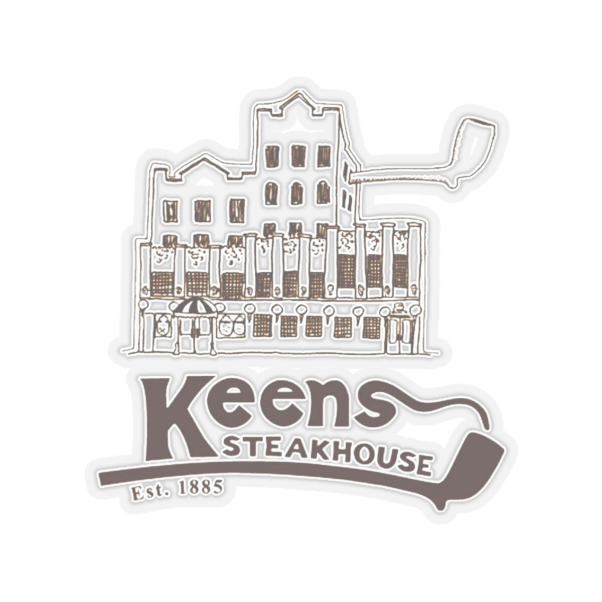 Keen’s Steakhouse New York City Kiss-Cut Stickers Restaurant Meat Beef Ale Beer