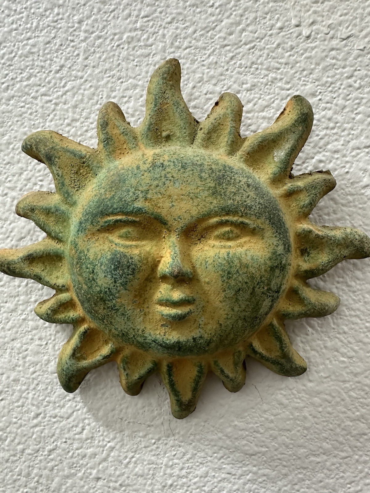Celestial 3D Anthropomorphic 6” Sun Face Wall Hanging Southwest Design