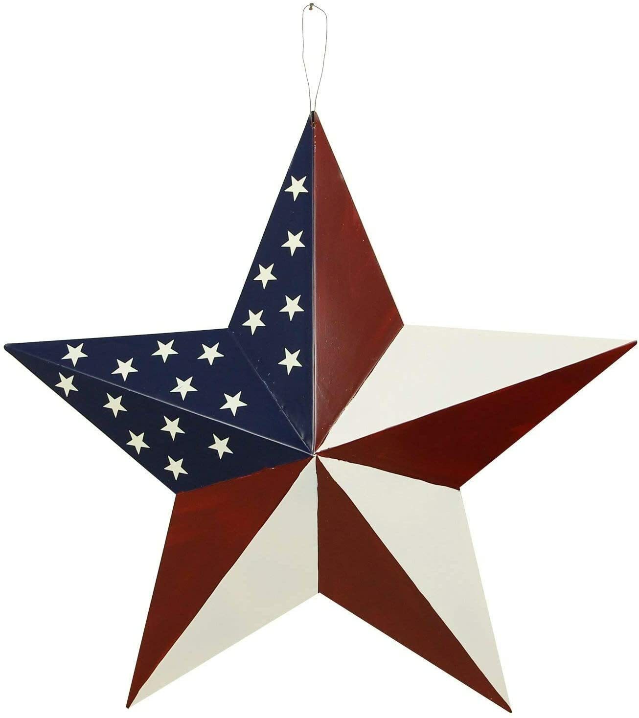 16.5‘’ Metal Patriotic Old Glory Americana Flag Barn Star Wall Decor July of 4