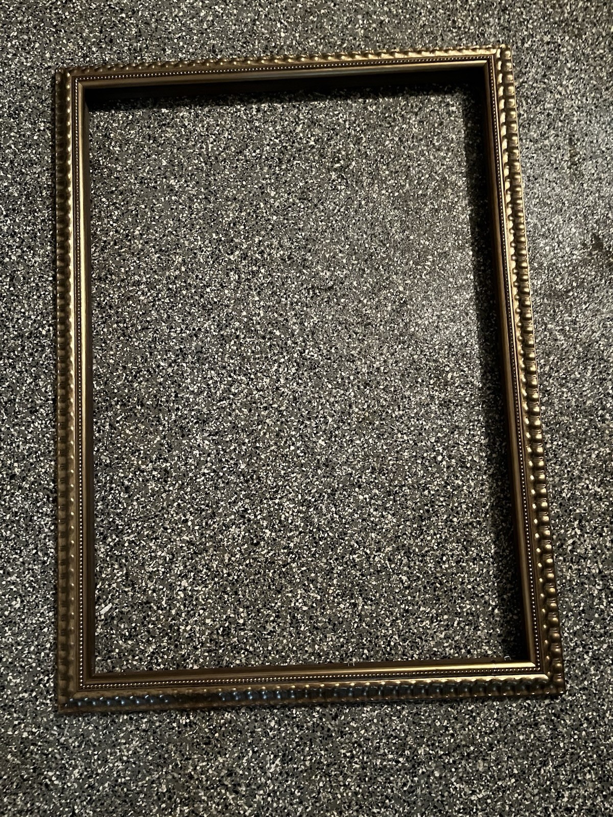 Two Ornate White and Brown Wood Rectangle Frame Madrid approx. 35 3/8 x 27 5/8″