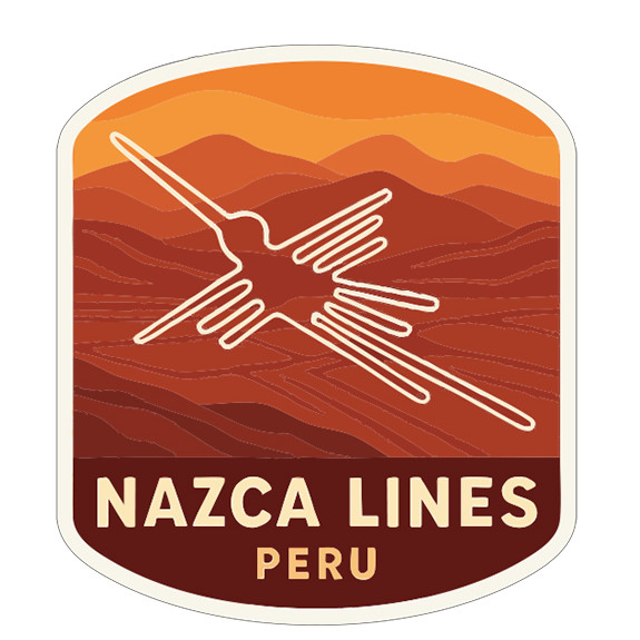 Nazca Lines Peru Sticker Decal Vinyl Die-Cut Symbolic Landmark Design