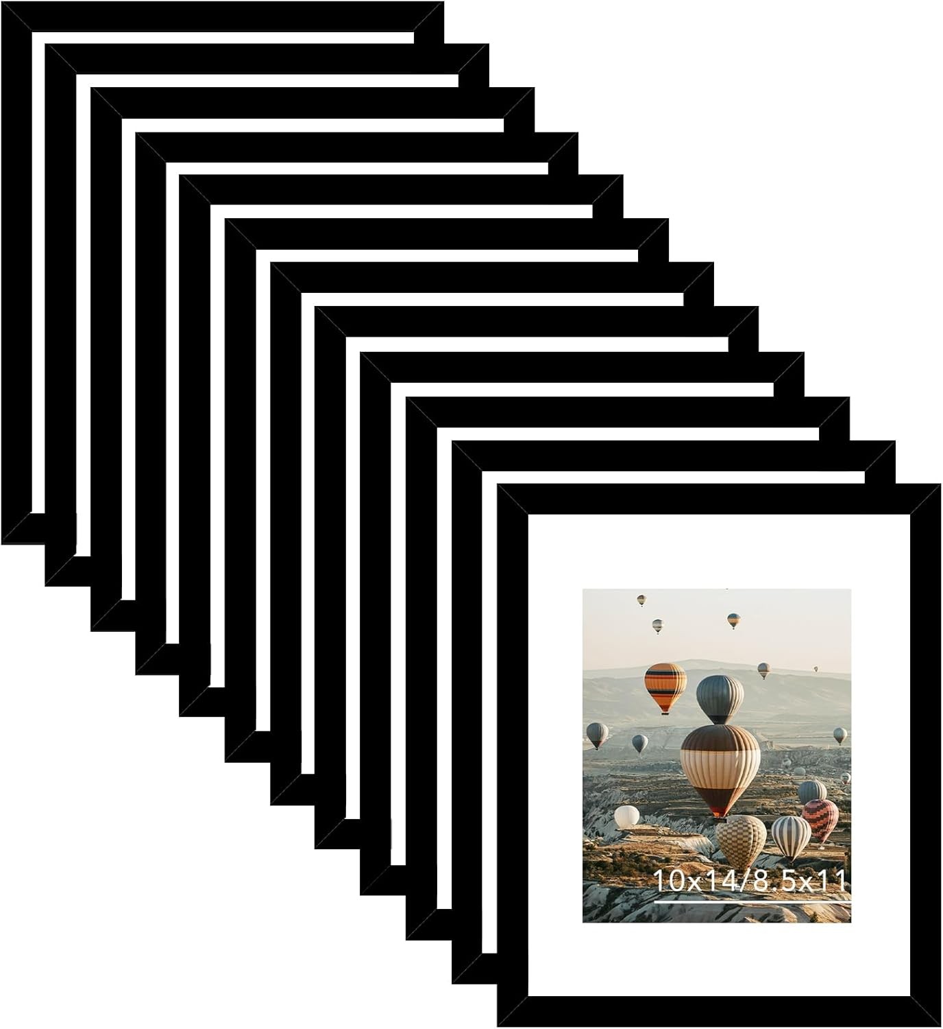 Set of 12 Black Diamond Art 10×14 Picture Frames – 30×40 Inch