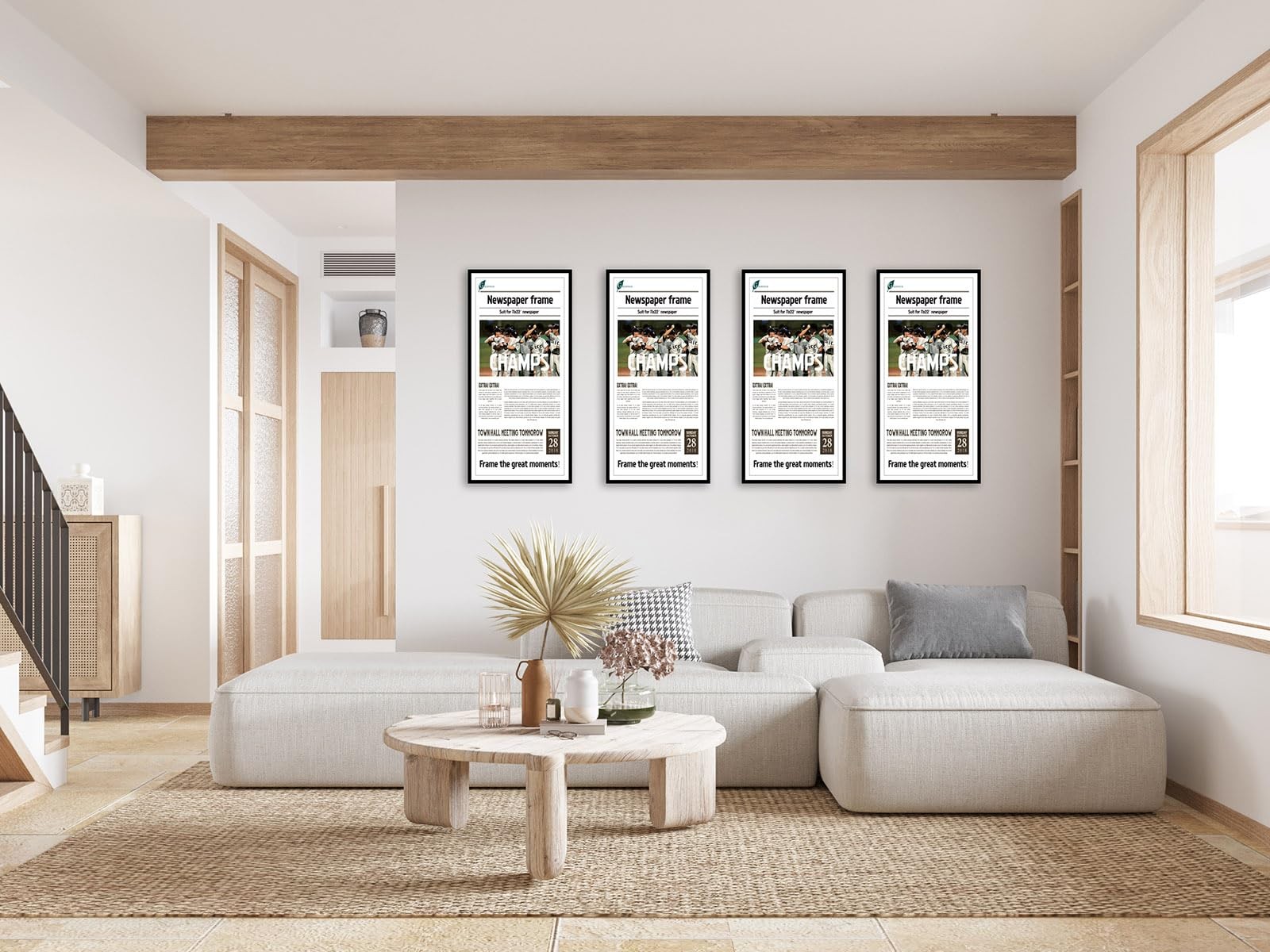 Newspaper Frame 11×22, 2 Packs for Articles and Media, Wall Hangers Included