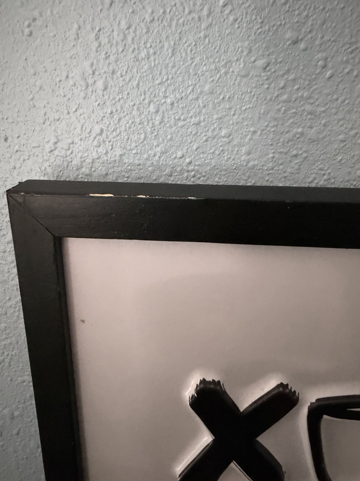 ML Studios Framed XO Coffee Wall Sign, Wood Vertical, Black 20.8 x 16.8 in