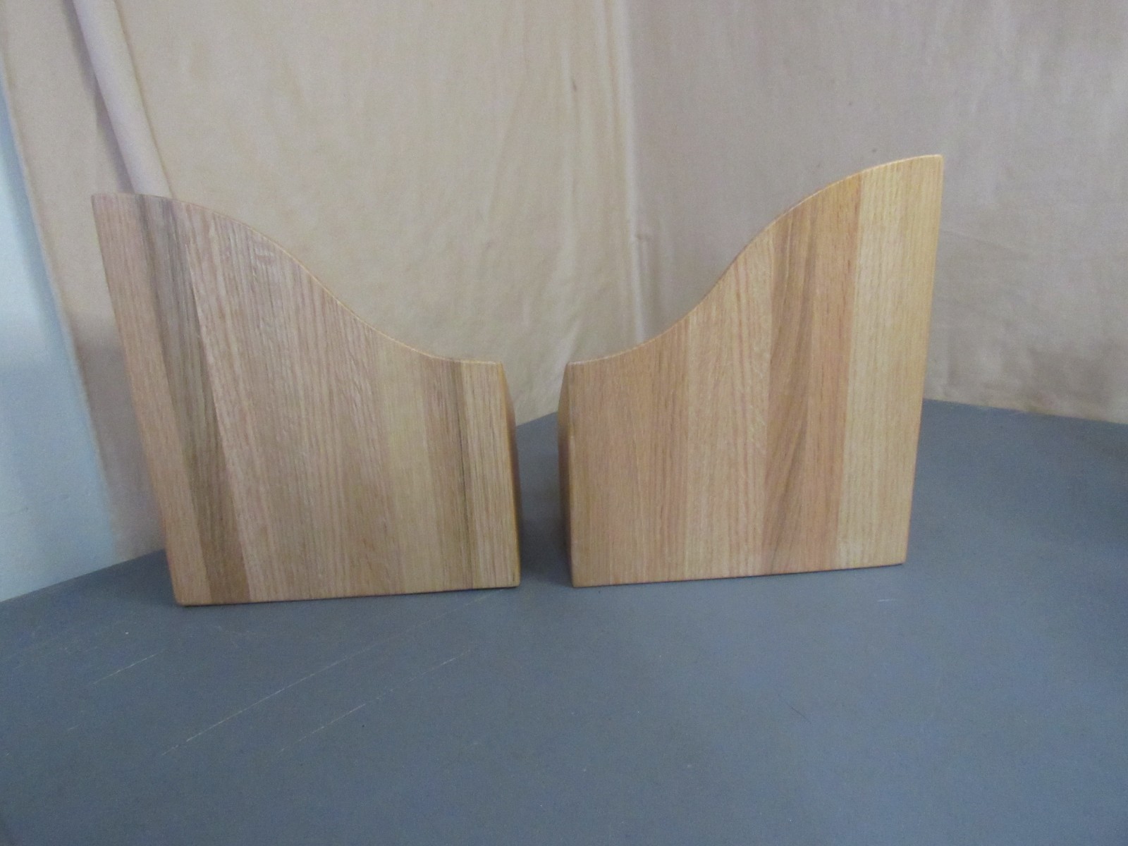 Gorgeous Hand Crafted Studio Craft Wood Bookends Spectra Wood