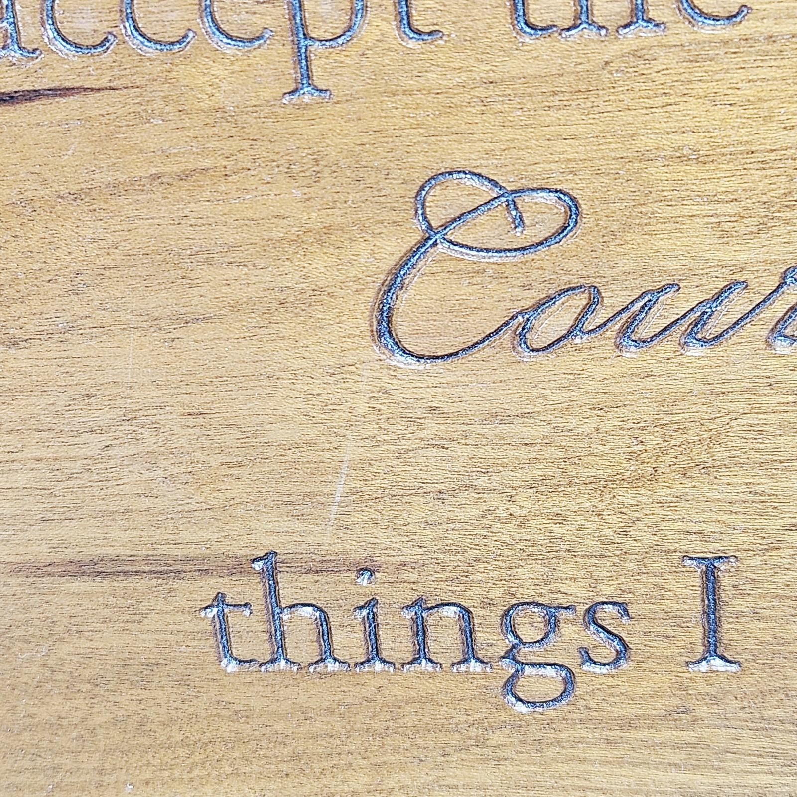 P Graham Dunn Carved Cherry Wood Wall Art Plaque Serenity Prayer 11×15″ Nice