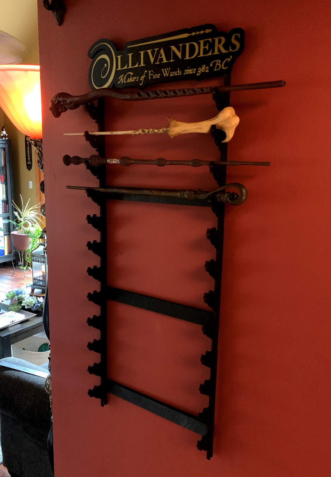Harry Potter Ollivanders Shop Wall Mount Wand Display Rack Stand – Free Shipping