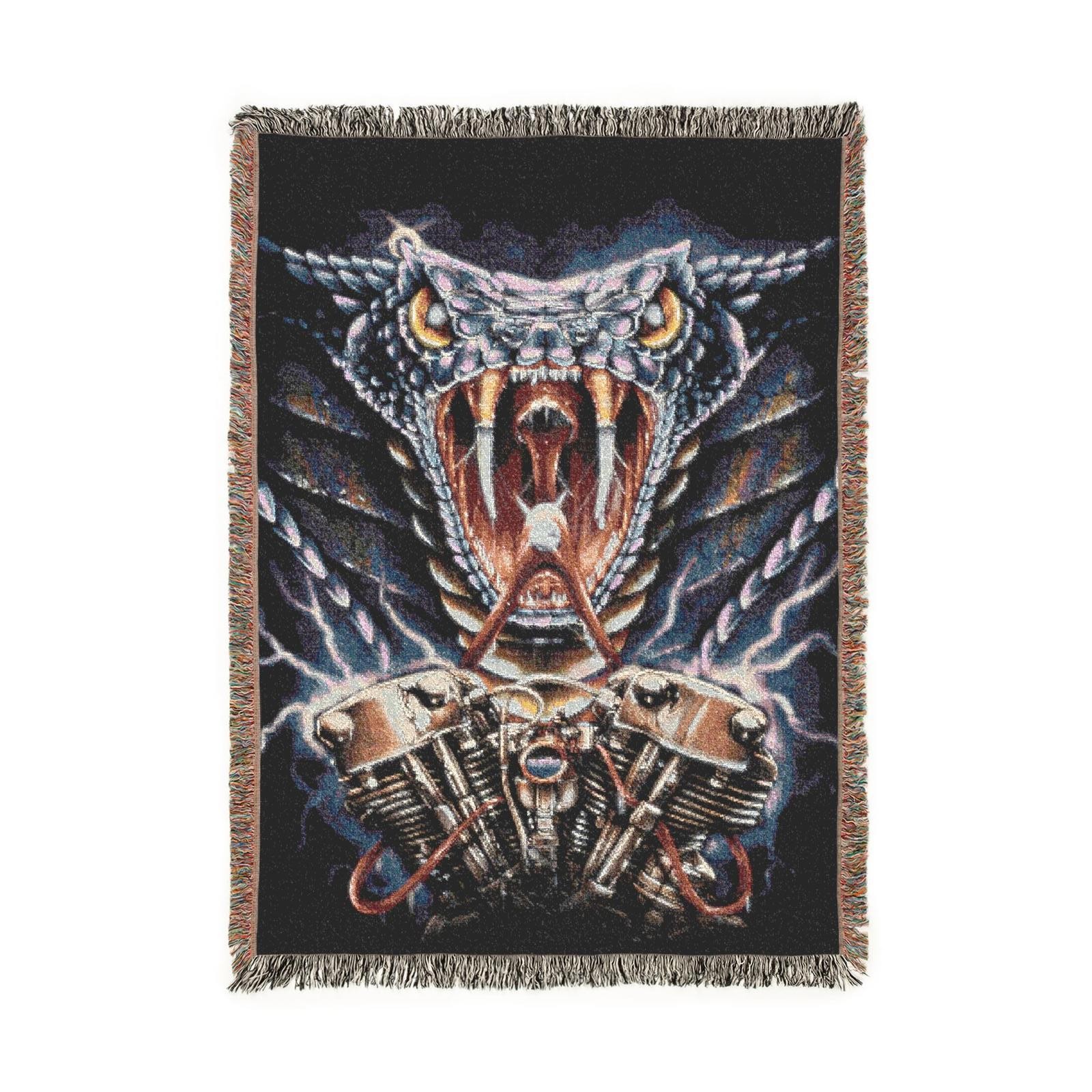 viper fuel woven tapestry blanket (52by37)