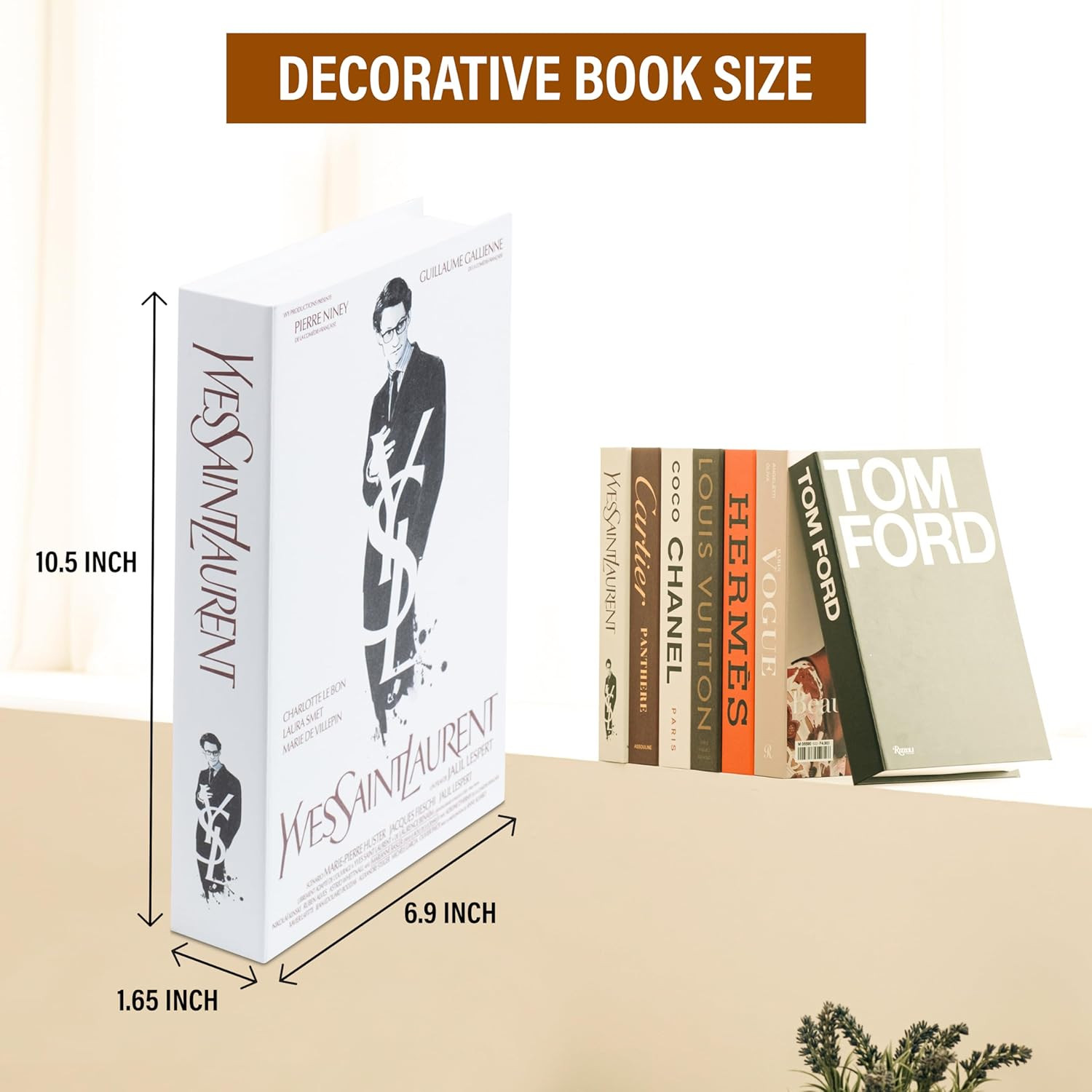 Luxe Large | 4 PCS Decorative Books for Home Decor | Coffee Table Book Decor | F