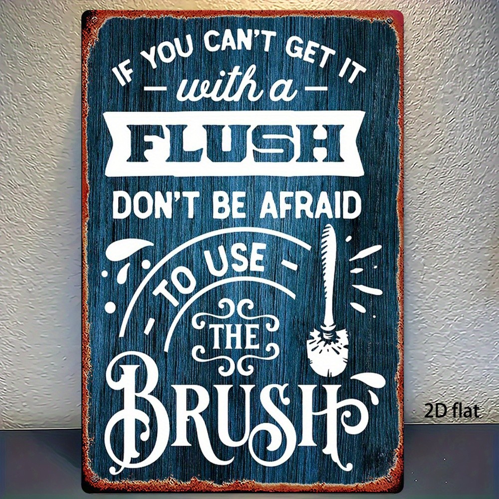2D Flat Design, a Fun Bathroom Sign