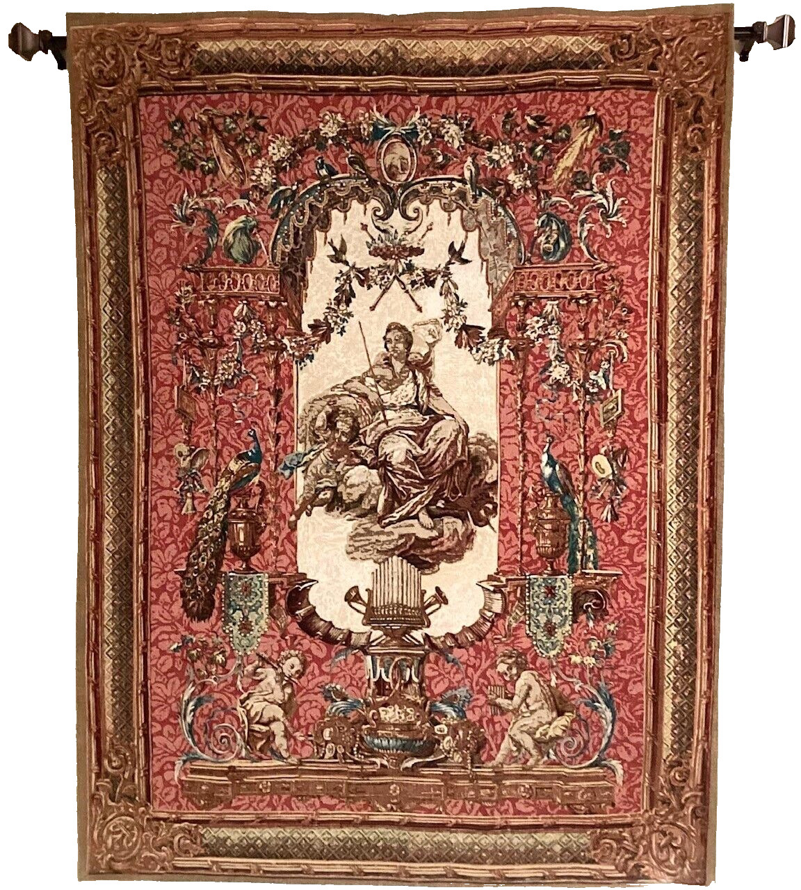 ‘Portique de Junon’ Tapestry French 42” X 56” Handwoven ~Made in France~ Large