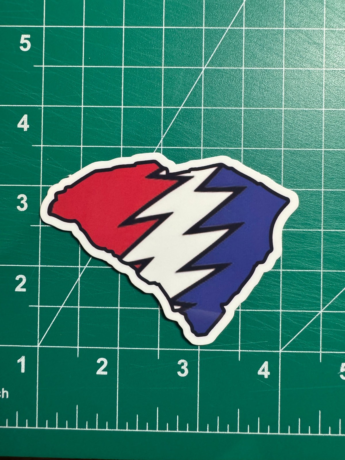 South Carolina Stealie – Grateful Dead – Laminated Vinyl Sticker 3″x2.5″