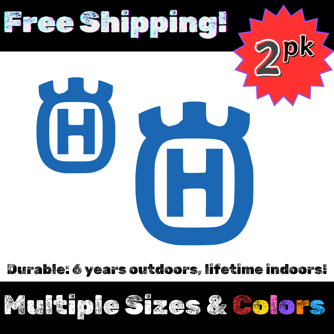 2x Husqvarna Sticker – Laptop Motorcycle Vinyl Decal Dirt bike USA Made
