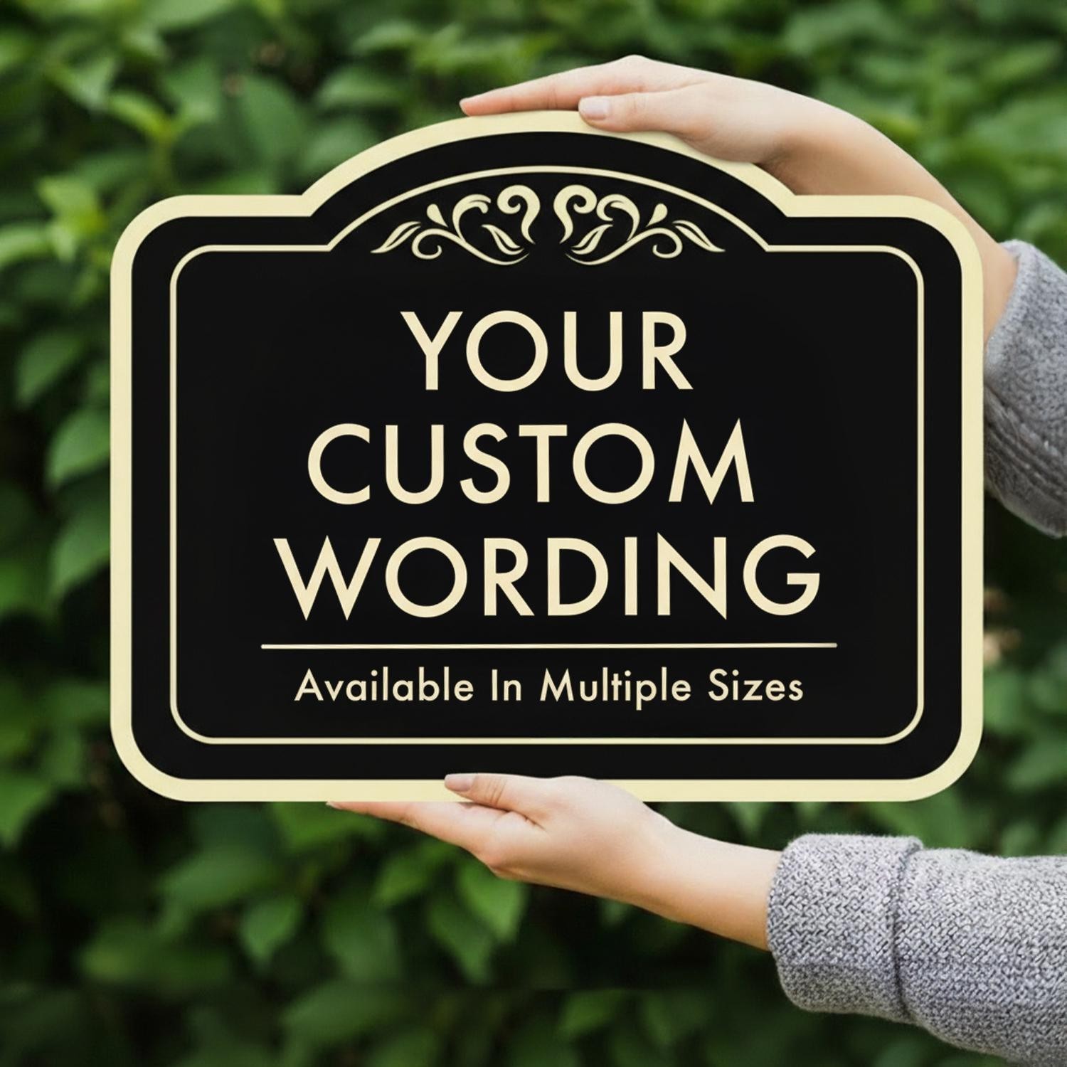 Custom Metal Sign Personalized Decorative Outdoor Driveway Weatherproof Aluminum