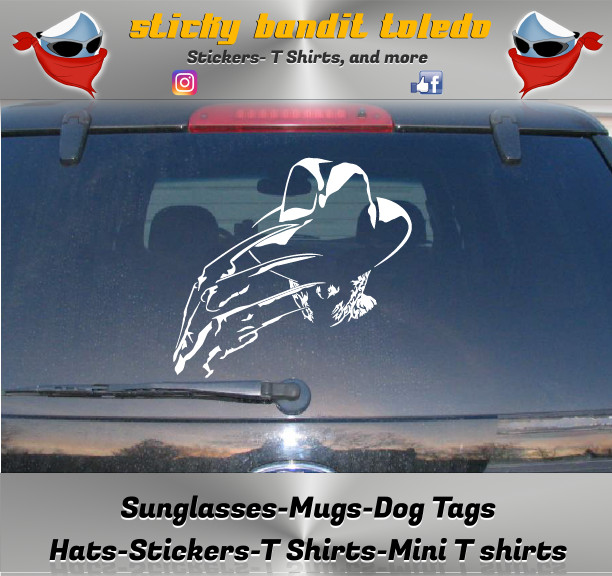 Freddy Krueger 8 inch window vinyl decal sticker