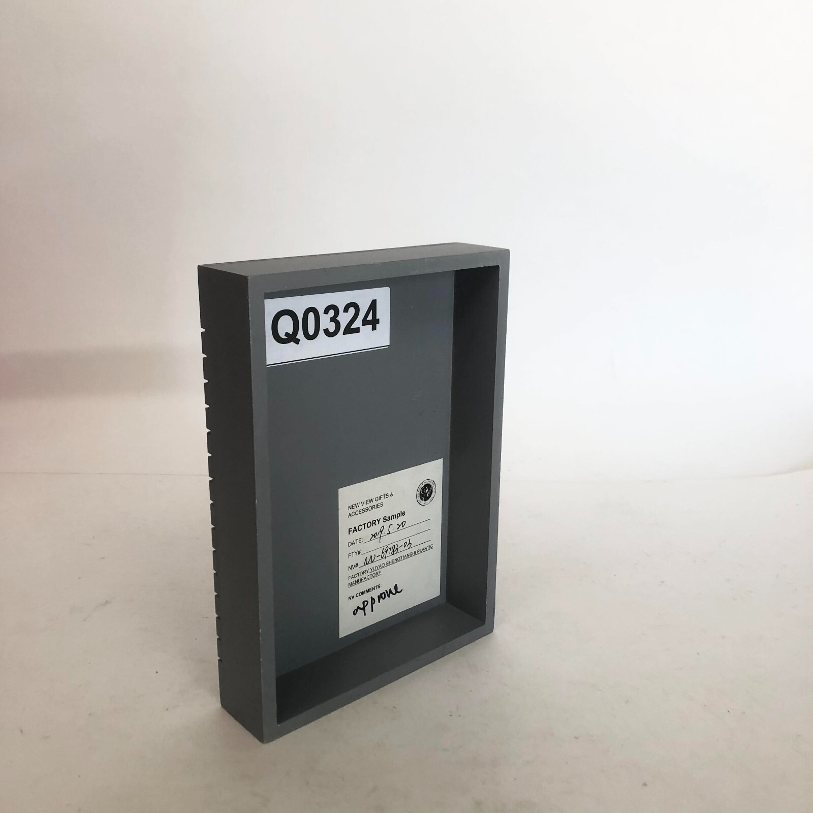Wooden Small Message Letter Board 5X7in, Free Standing,Gray, NO LETTERS INCLUDED