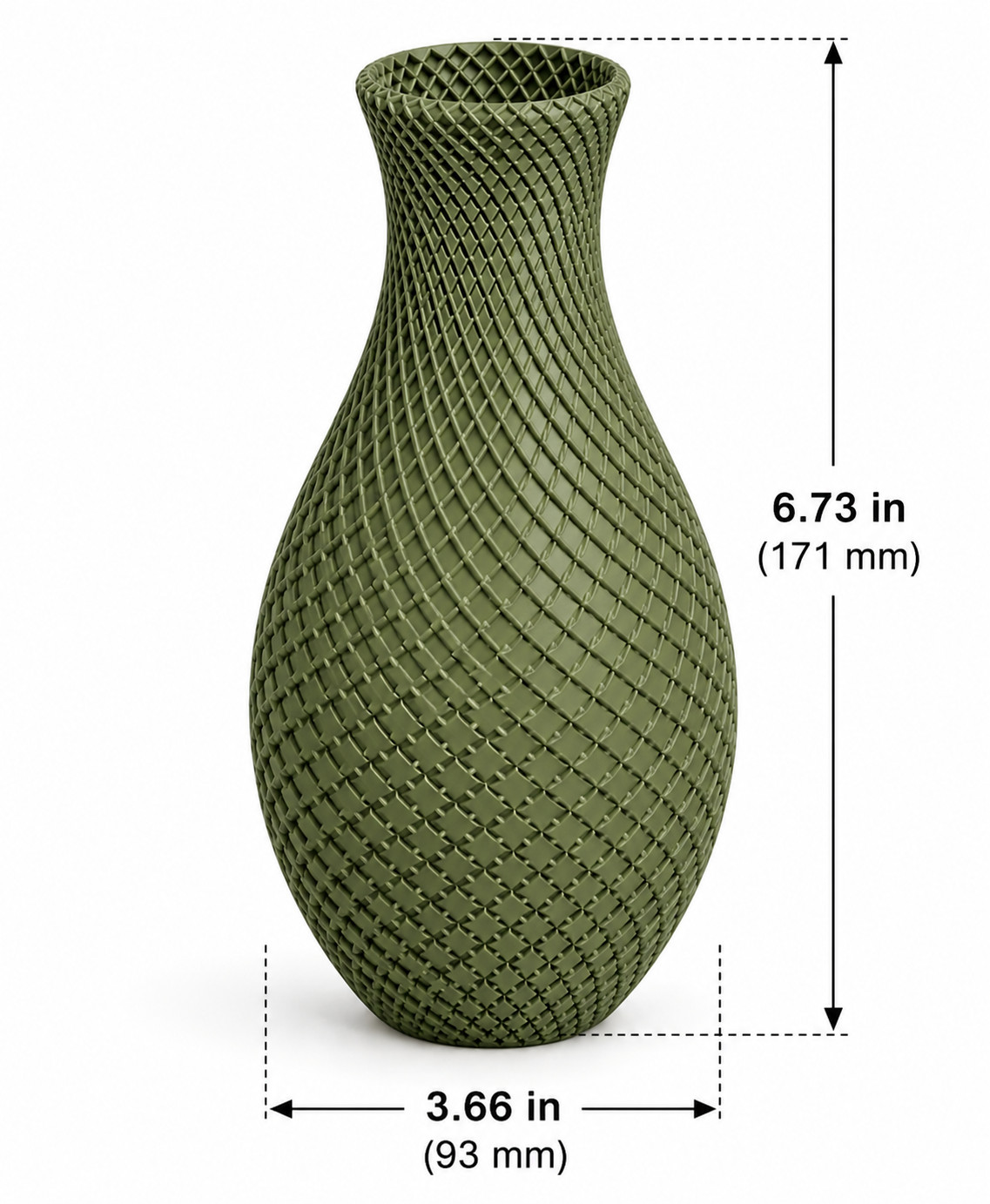 Elegant Spiral 3D Printed Vase