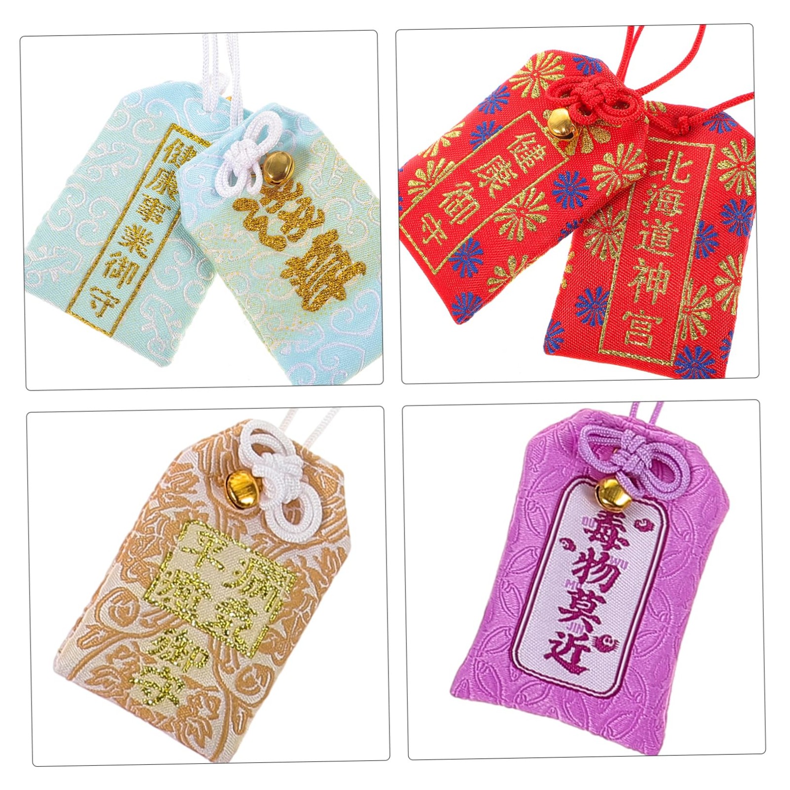 Omamori Amulets Good Luck Blessing Health Fortune Wealth Success 10pcs
