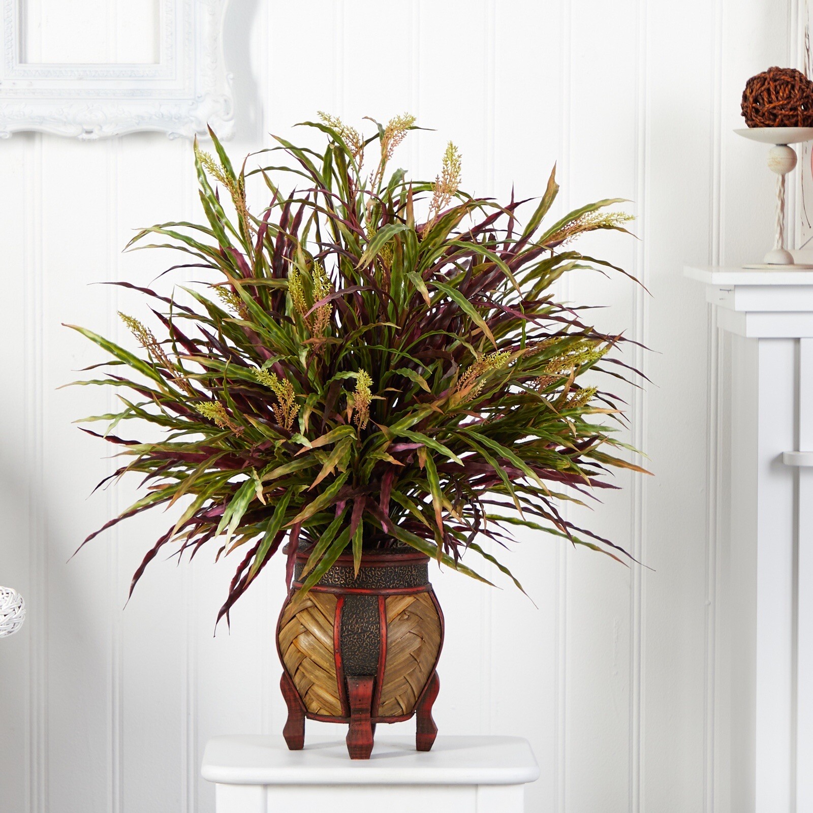 30″ Autumn Grass Artificial Arrangement in Planter Home Decor. Retail $129