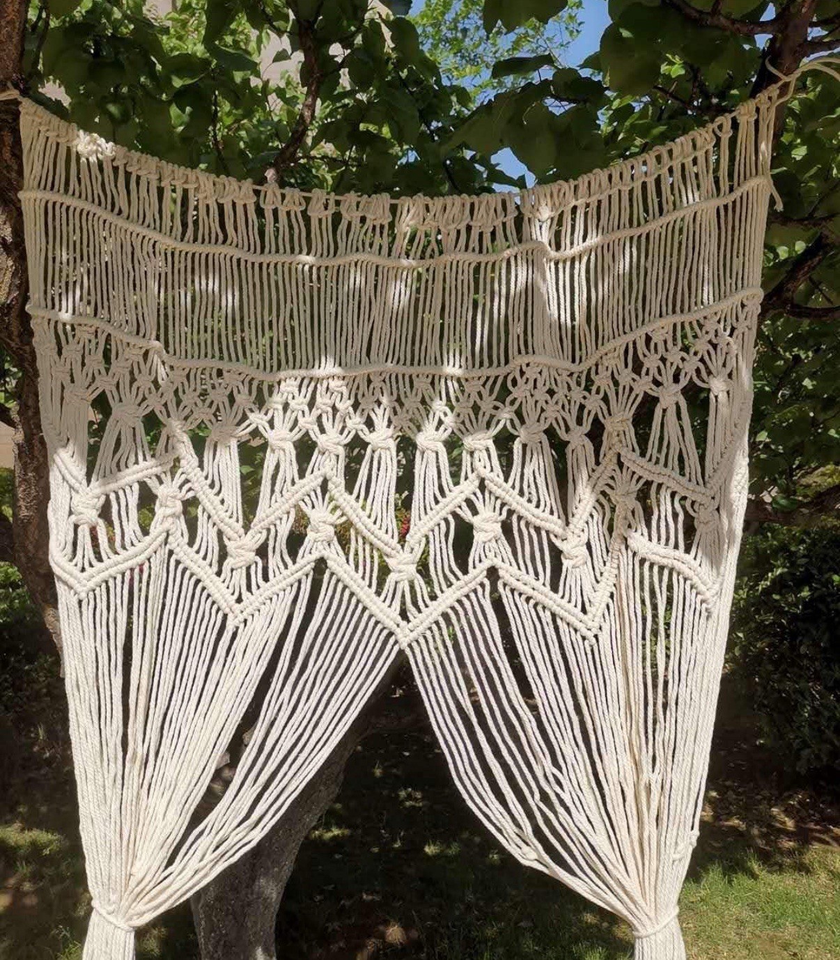 Macrame Wall Hanging Tapestry- Macrame Door Hanging, Room Divider 35x73inch