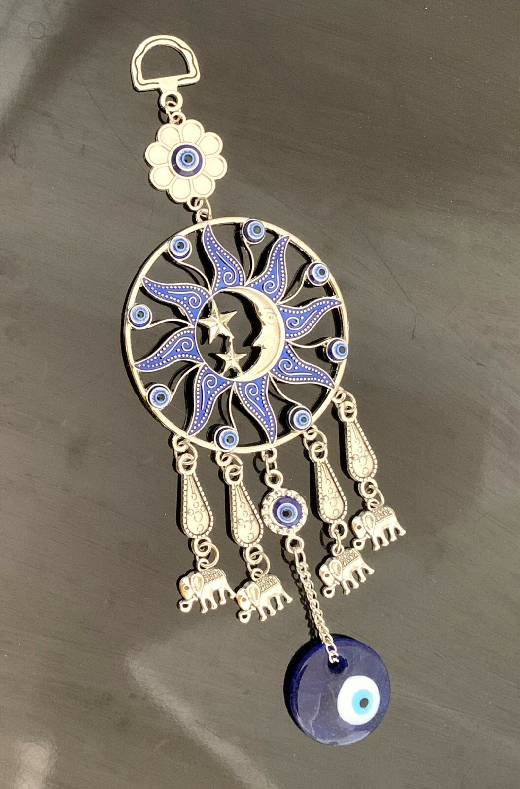 Turkish Blue Evil Eye Protective Wall Hanging Decor Amulet Ornament -7