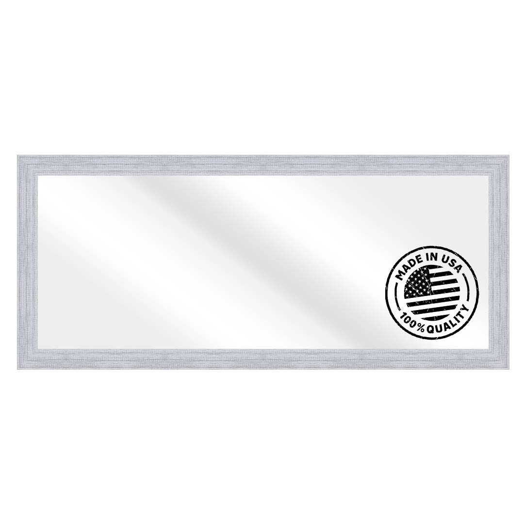Mirror and Frame Handmade Prismis Rectangular Mirror Gray White Finish Modern