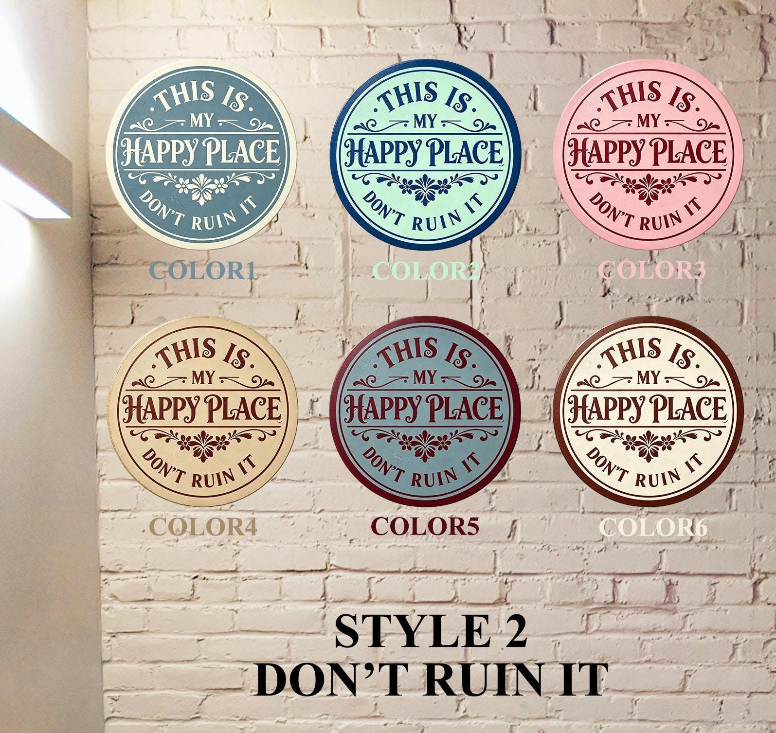 This Is My Happy Place Metal Sign,Rustic Home Decor,Whimsical Home Decor,Garden