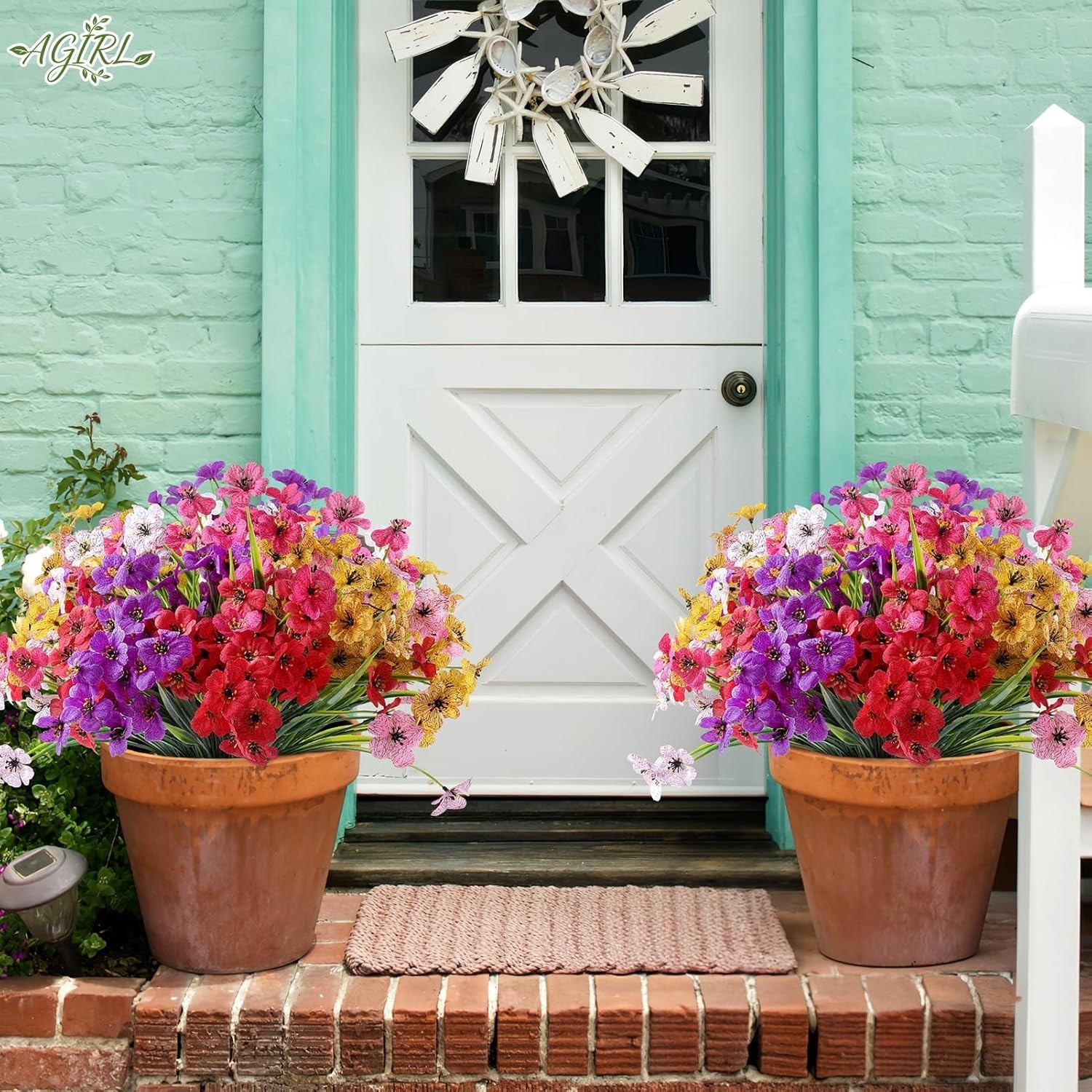 24 Bundles Vibrant UV Resistant Artificial Flowers – Indoor/Outdoor Decor