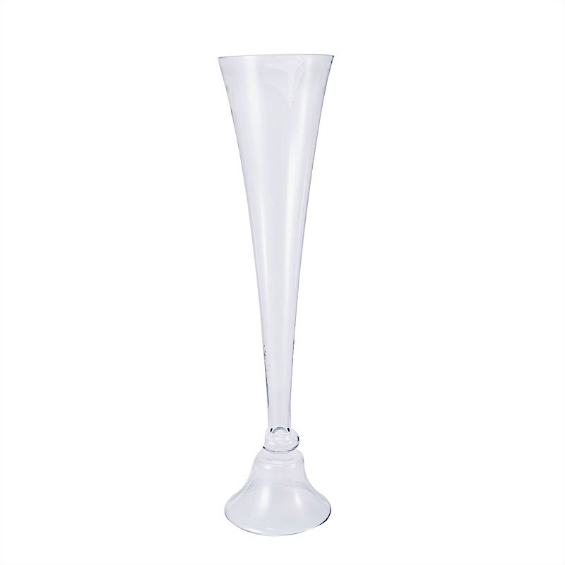 CLEAR 40″ Reversible Trumpet GLASS VASES Wedding Party Events Home Centerpieces