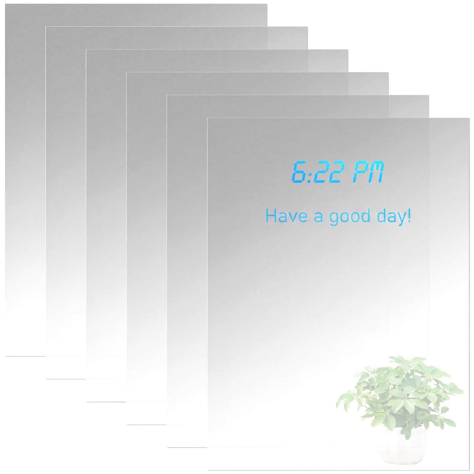 6 Packs Two Way Mirror 12″ x 16″ x 0.04″ Acrylic Infinity See Through Mirror …