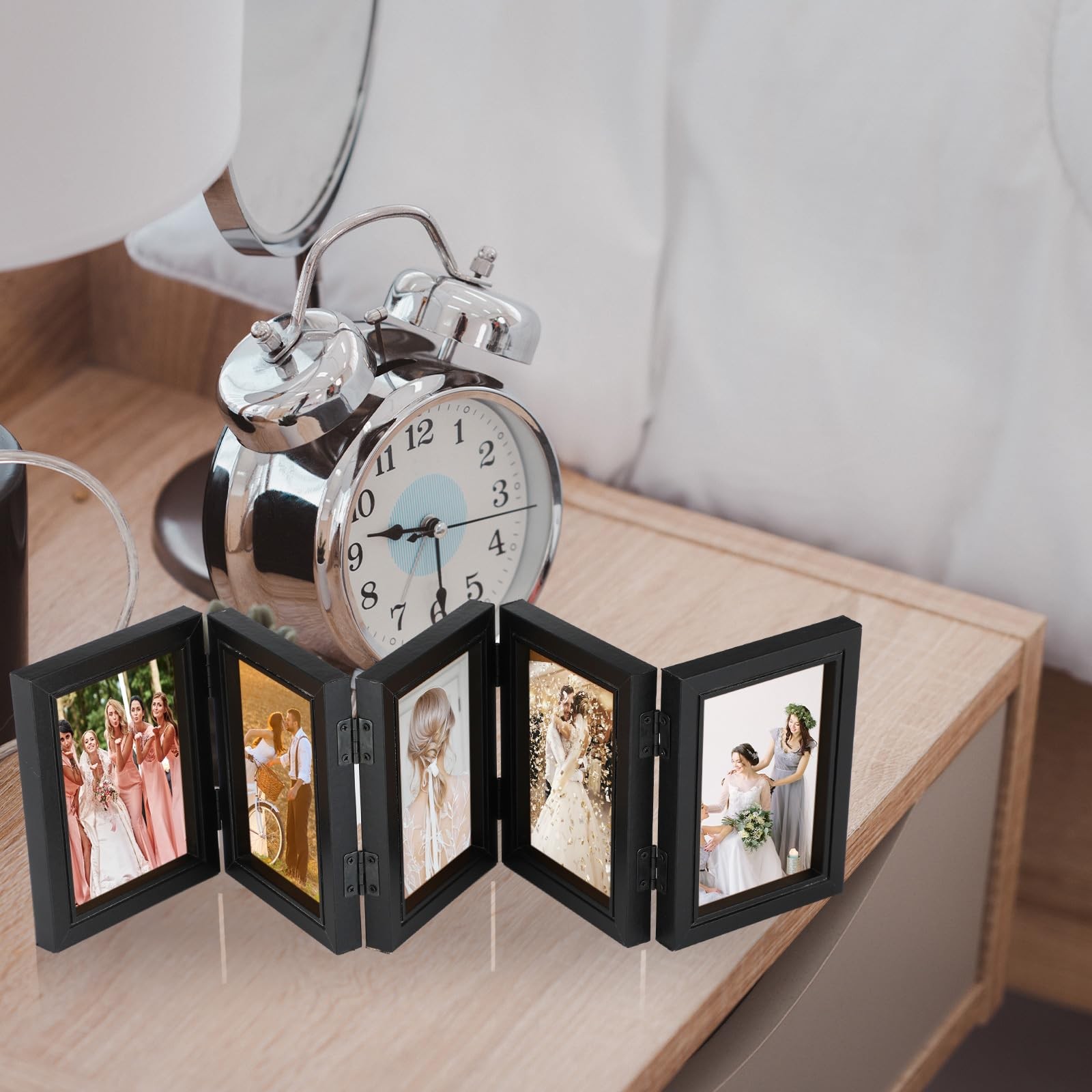 Suzile 5 Folding Hinged Picture Frame 3.5 x 5 Inches Foldable Photo Frame for…