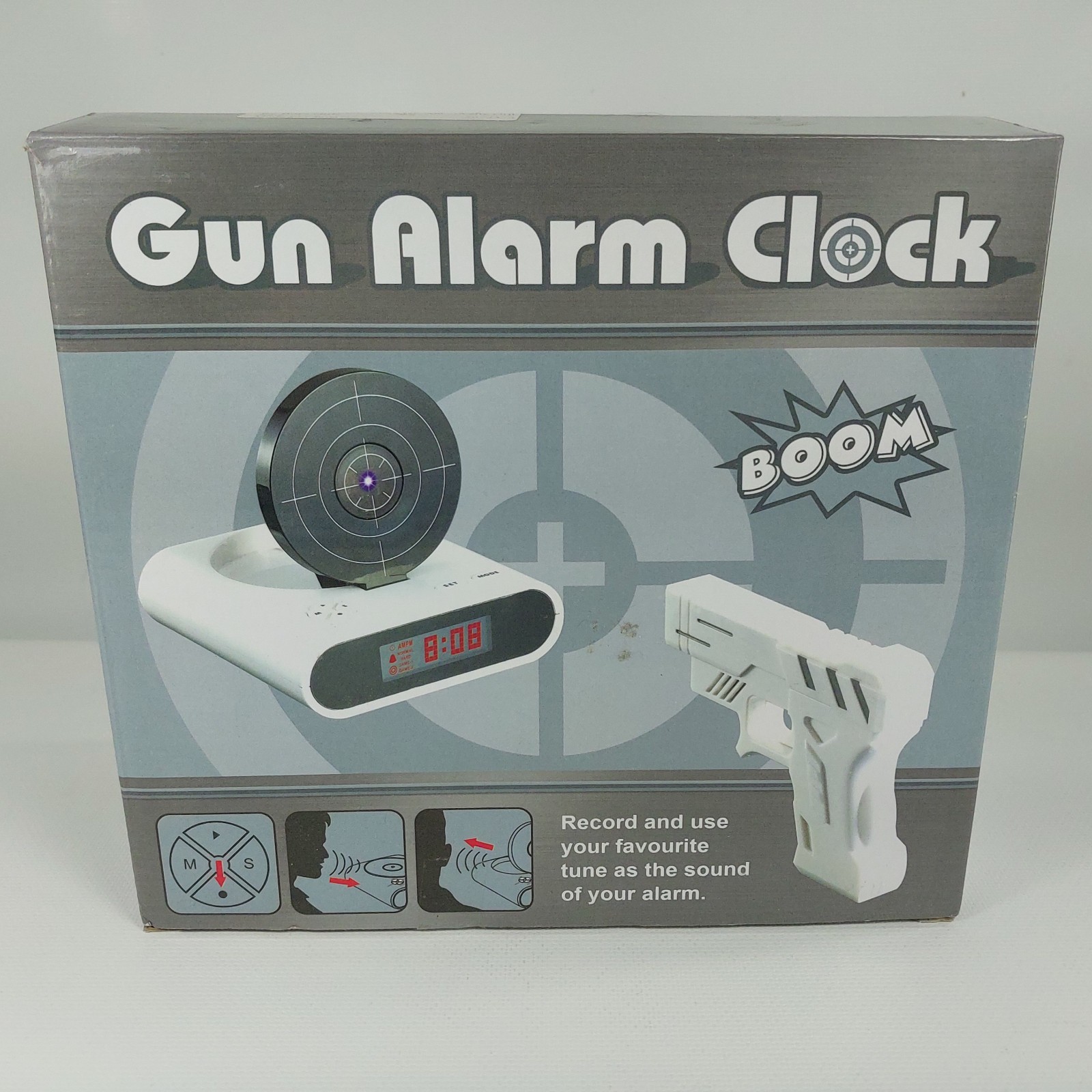 Gun Target Alarm Clock Camouflage BF1821 Shooting Game For Parts Read Below