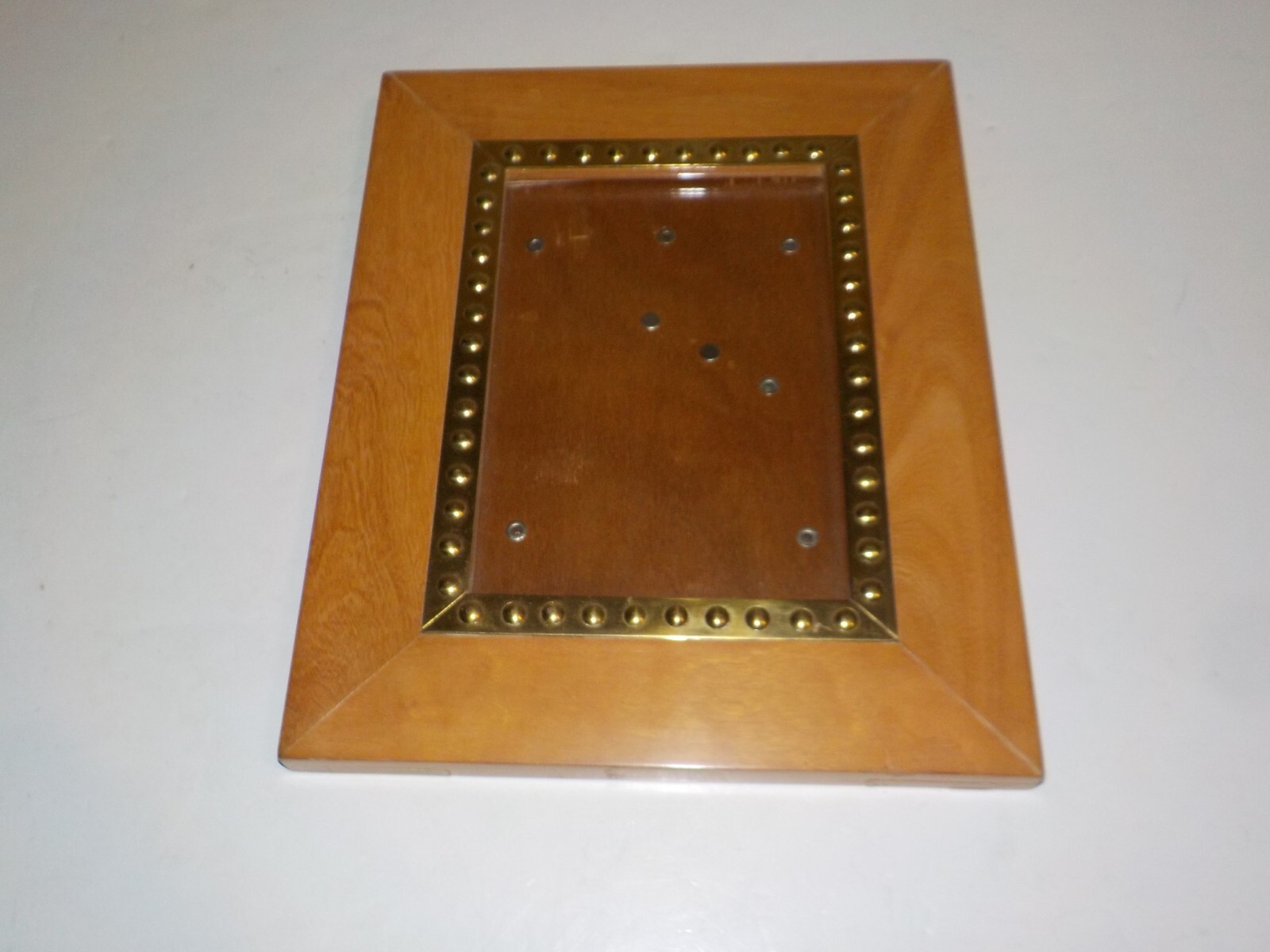 Photo Frame Wood and Bold Riveted Brass Handmade In India 5×7