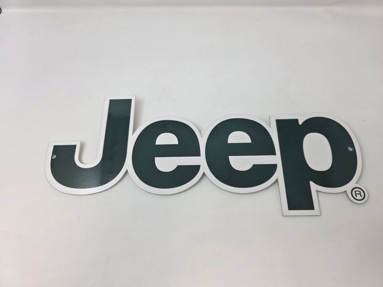 Jeep Green Script Steel Sign