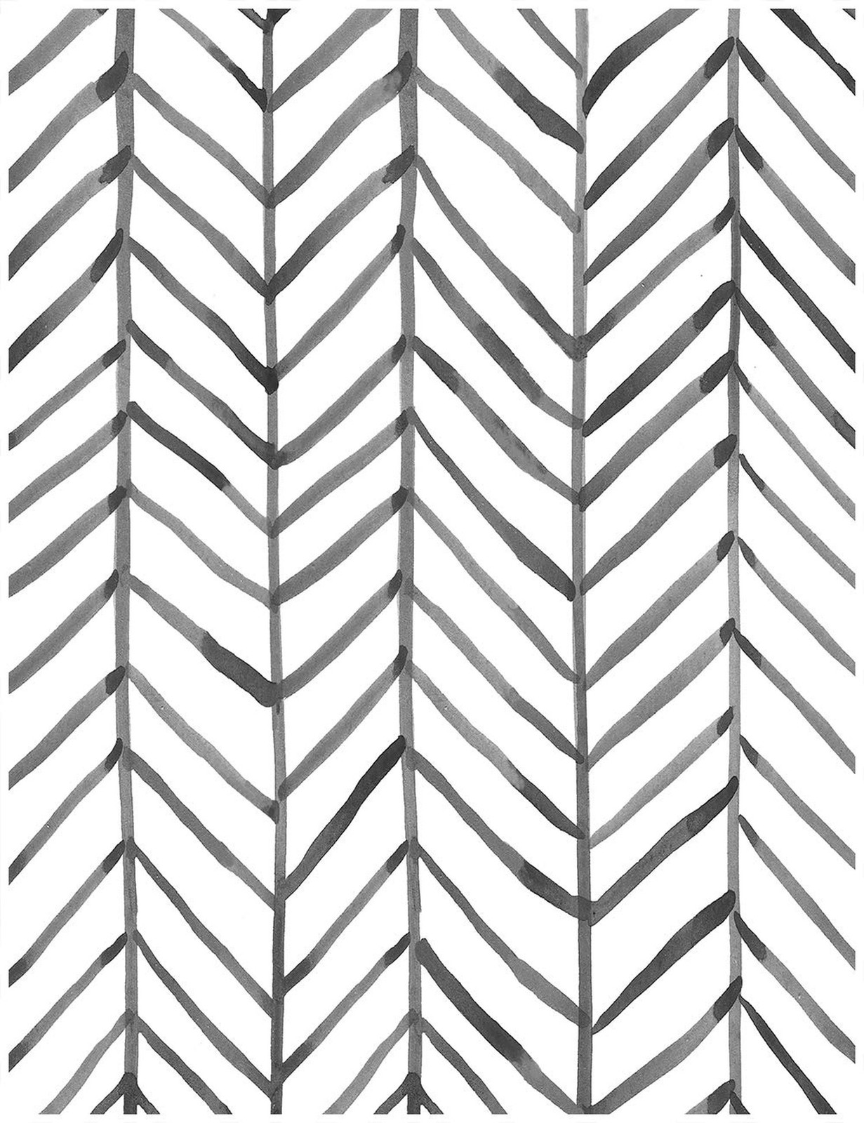 HAOKHOME Black and White Wallpaper Peel and Stick Stripe Herringbone Geometri…