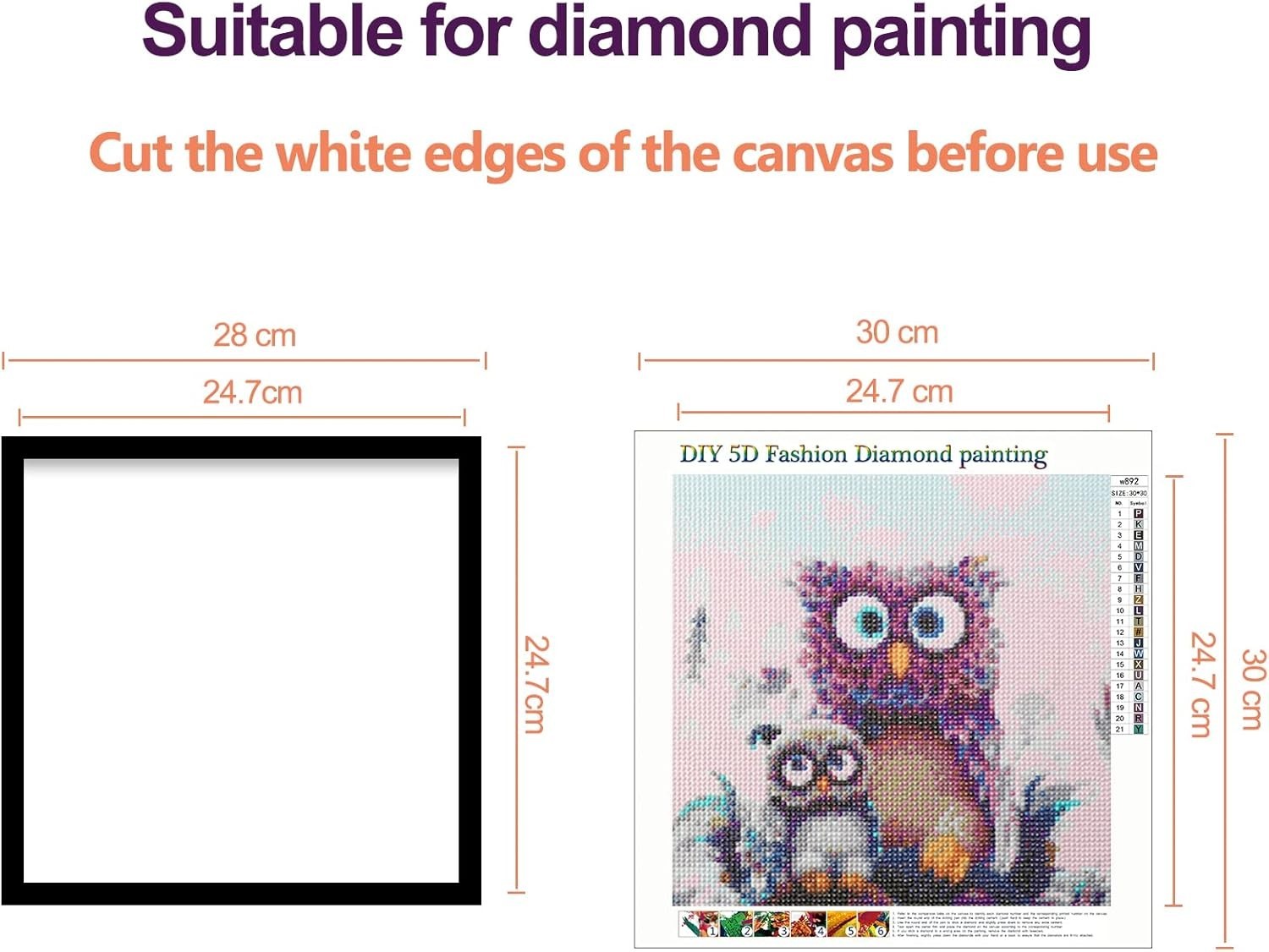 2 Pack Magnetic Diamond Art Frames 30x30cm – Effortless Art Display Solution