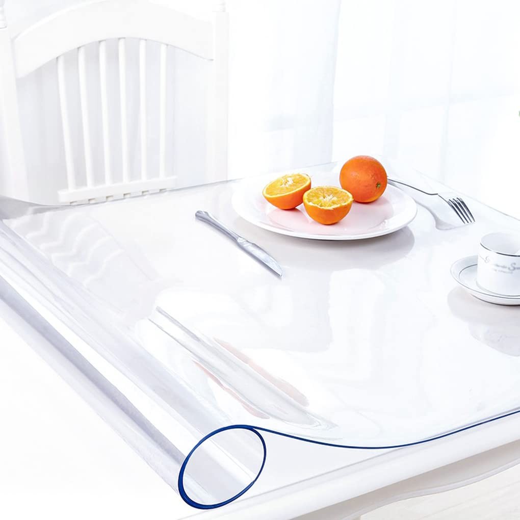 Aimergro 52X96 Inch Clear Table Pad Protector 1.5Mm Thick Vinyl Plastic Table