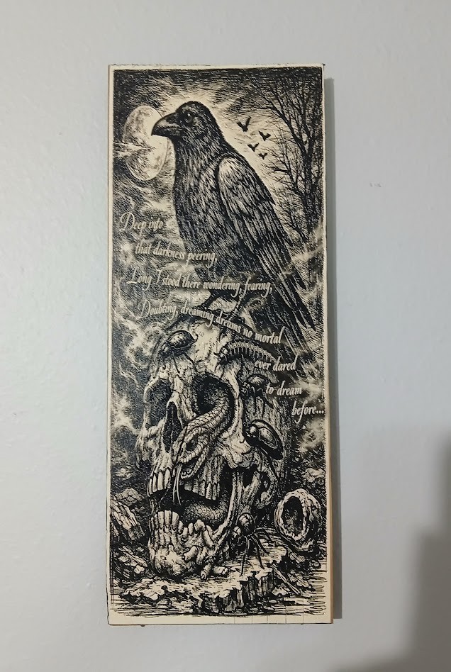 Gothic Decor Wooden Pannel 14×5.5