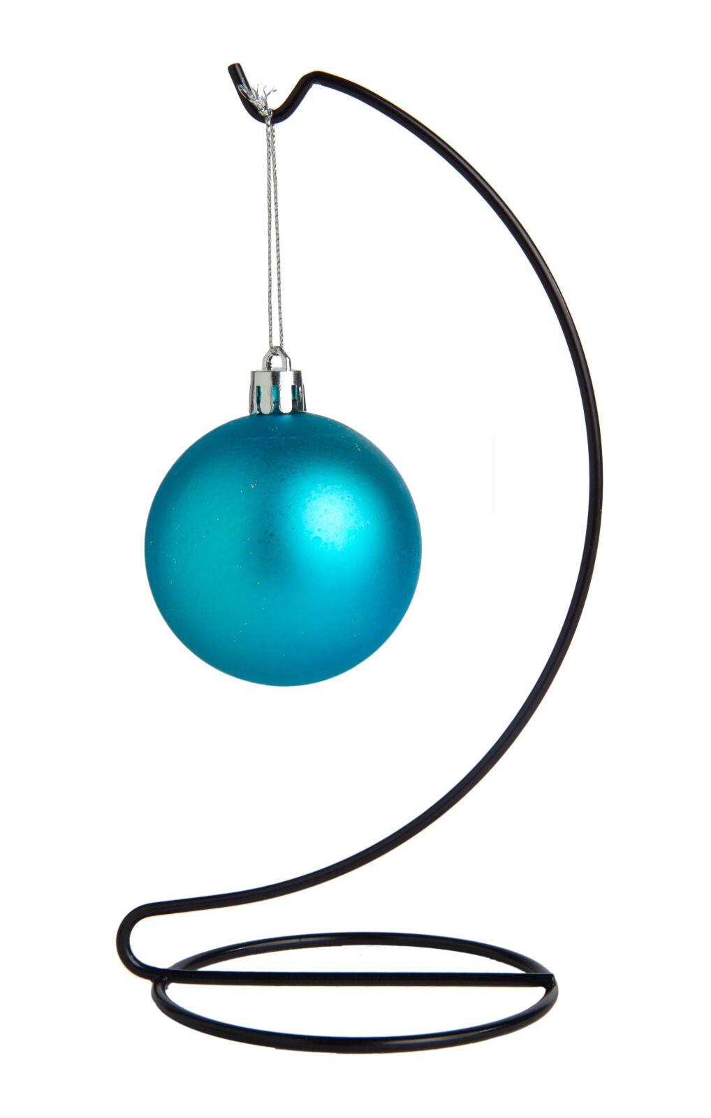 8 Inch Tall Black Ornament Display Stand Wire Hanger Holders, Pack of 6