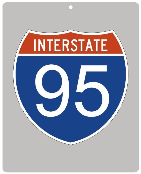 Metal Interstate highway sign – Your Choice of Interstate number and sign size