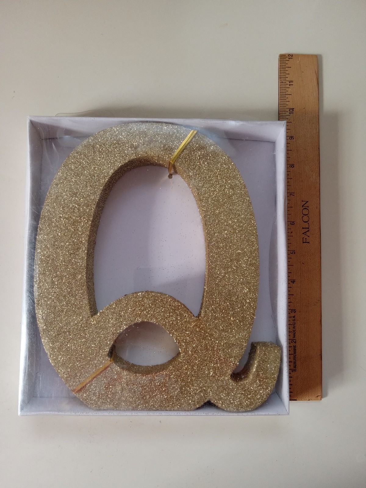 🌟Gold Glitter Letter – Q: Home Decor And Decoration (9 in. X 7.75 in.)
